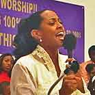 Janeen, a preacher-in-training, in "The Calling"