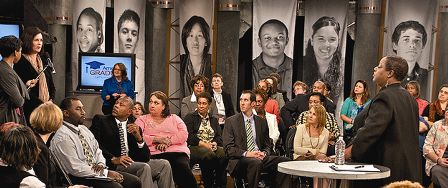 A Teacher Town Hall meeting at WHRO.