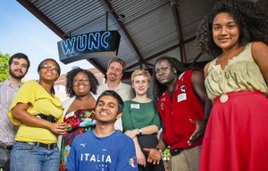 The students who participated in WUNC's Summer Youth Radio Institute brought "young voices with rich experiences in communities we were not already a part of," said David Brower, p.d., center. (Photo: LevPhotography.net)