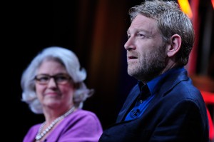 Eaton (left) and Branaugh revealed details of Masterpiece plans for future seasons. (Photo: Rahoul Ghose/PBS.)