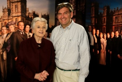 Lansbury, left, is a "total unbelievable fan of PBS," said Bob Marty, producer of Downton Revisited. (Photo: PBS)