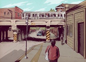 For a Curious City question about how new Chicago neighborhoods form, comics journalism team The Illustrated Press created a colorful visual depiction of their investigation. (Illustration: Darryl Holliday and E. N. Rodriguez)