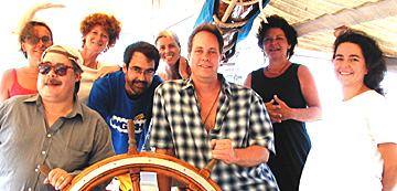 Station staffers afloat in Woods Hole harbor