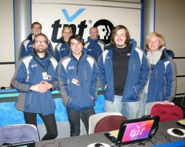 The canvassing crew at Twin Cities Public Television in St. Paul, Minn., meets each weekday with station staff. (Photo: TPT)
