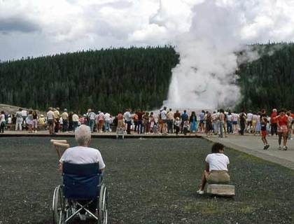A pitch for a story about handicap accessibility in national parks, proposed last June by the independent news site Yellowstone Gate, is featured prominently on the Spot.us homepage. In seven months, it's earned only five of its requested 750 credits. (Photo: Yellowstone Gate via Spot.us)
