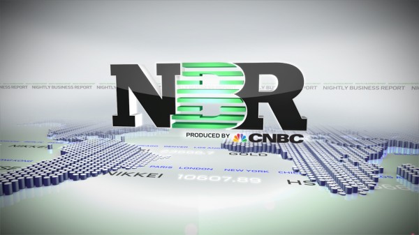 The title slide for the new Nightly Business Report, which will be produced for public television by CNBC starting March 4. (Image: American Public Television)