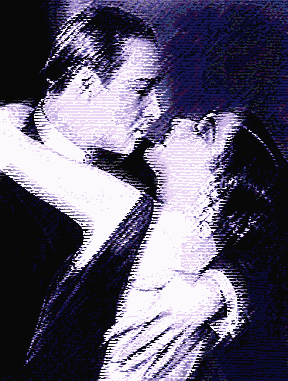 A couple, eyes locked, arms intertwined