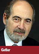 Getler's professorial face, with short gray beard and direct gaze 