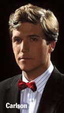 Tucker Carlson in red bowtie