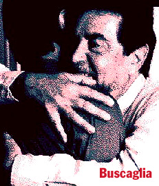 Photo of Leo Buscaglia hugging