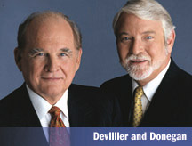 Devillier and Donegan in dark suits