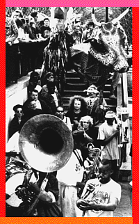 Photo of musicians in parade