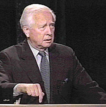 David McCullough gesturing forcefully 